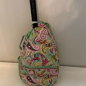 Vera Bradley Paisley tennis/pickleball sling backpack